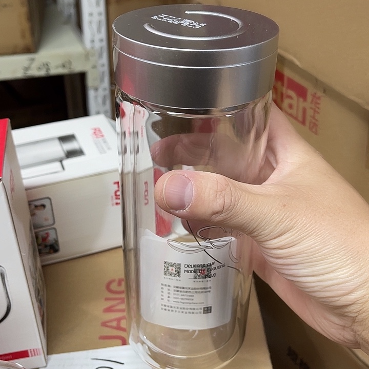 茶隔款玻璃富光双层玻璃杯500毫升