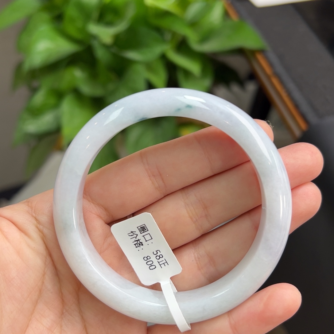 翡翠未镶嵌手镯12号58