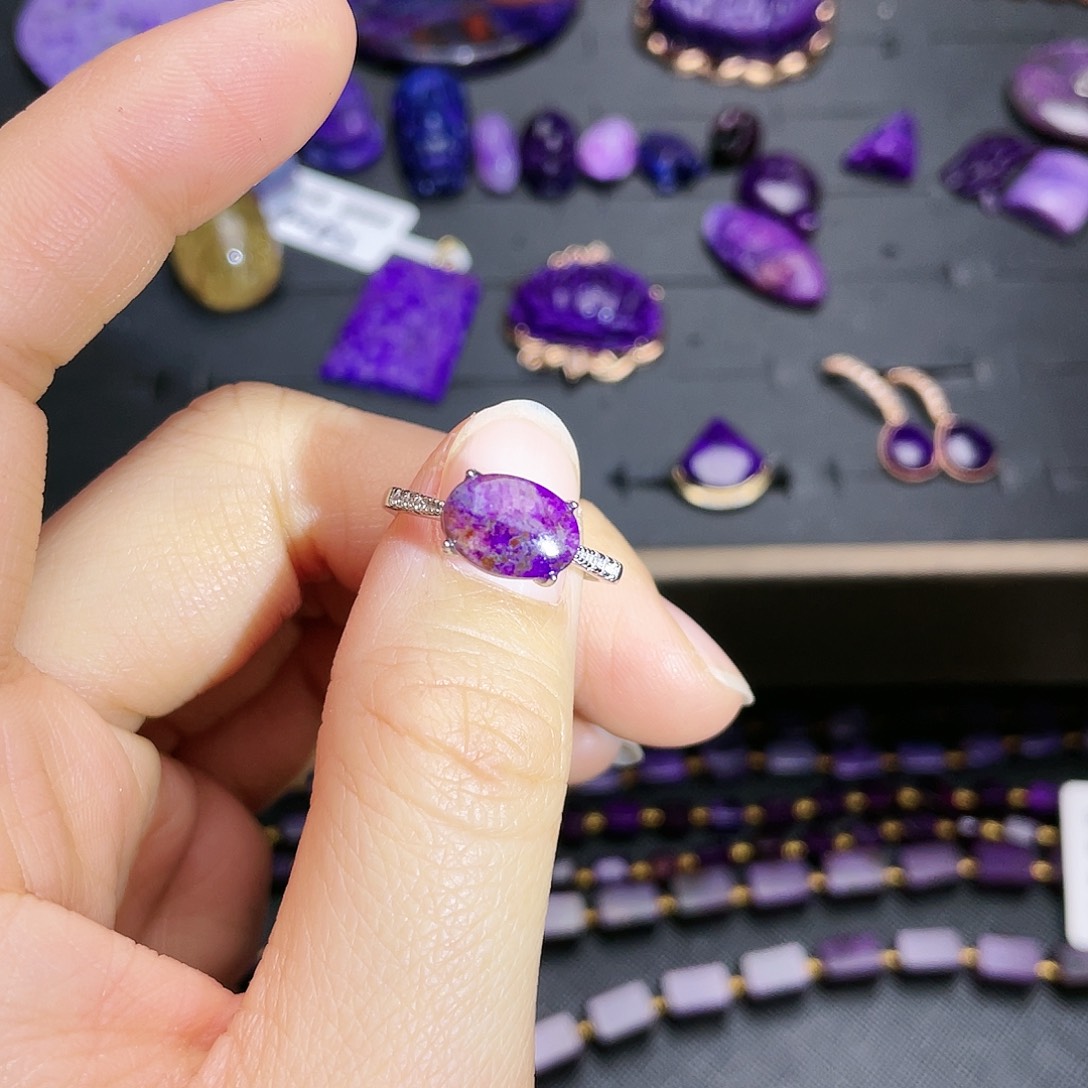 苏纪石（舒俱来）戒指银S925镶嵌