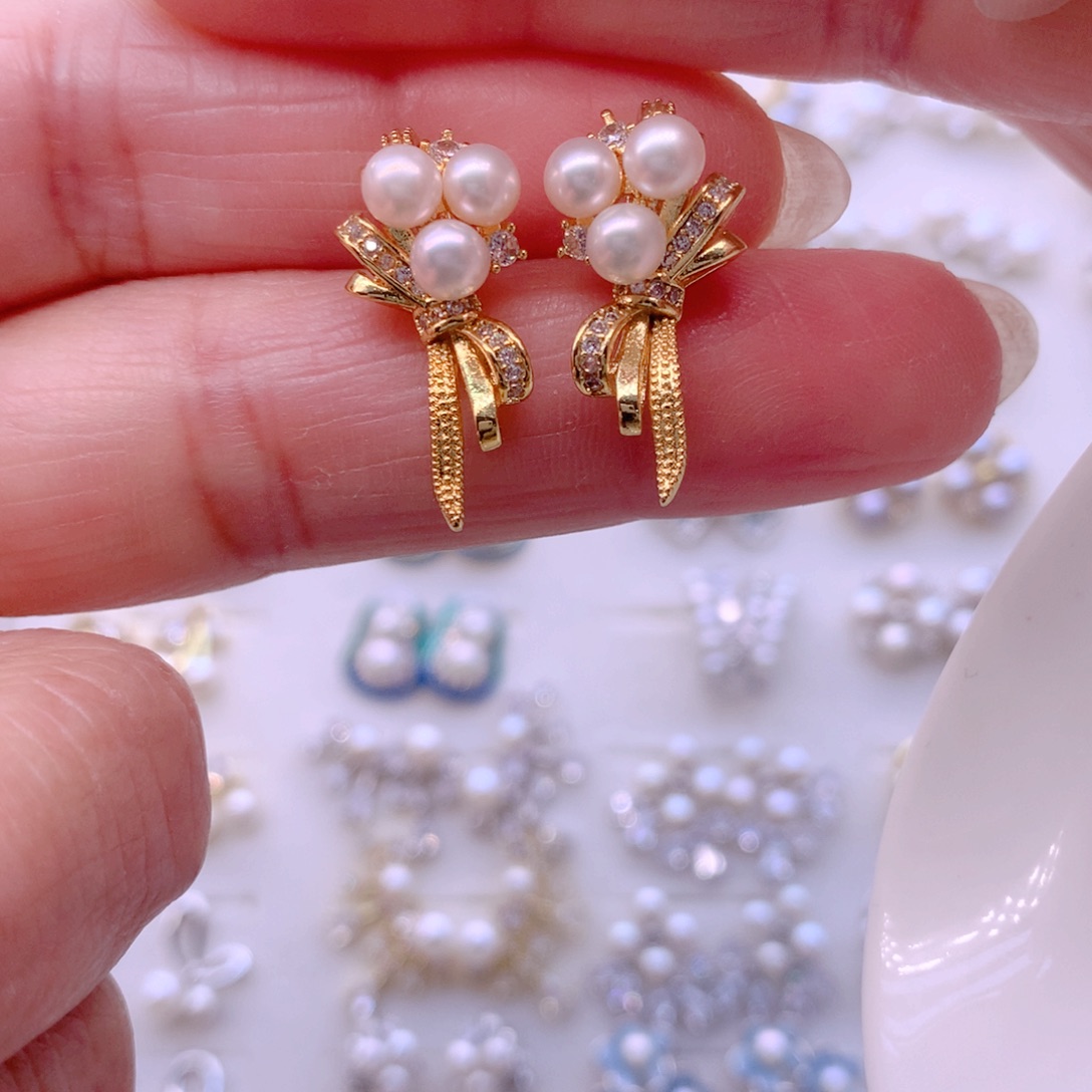 耳饰淡水珍珠合金