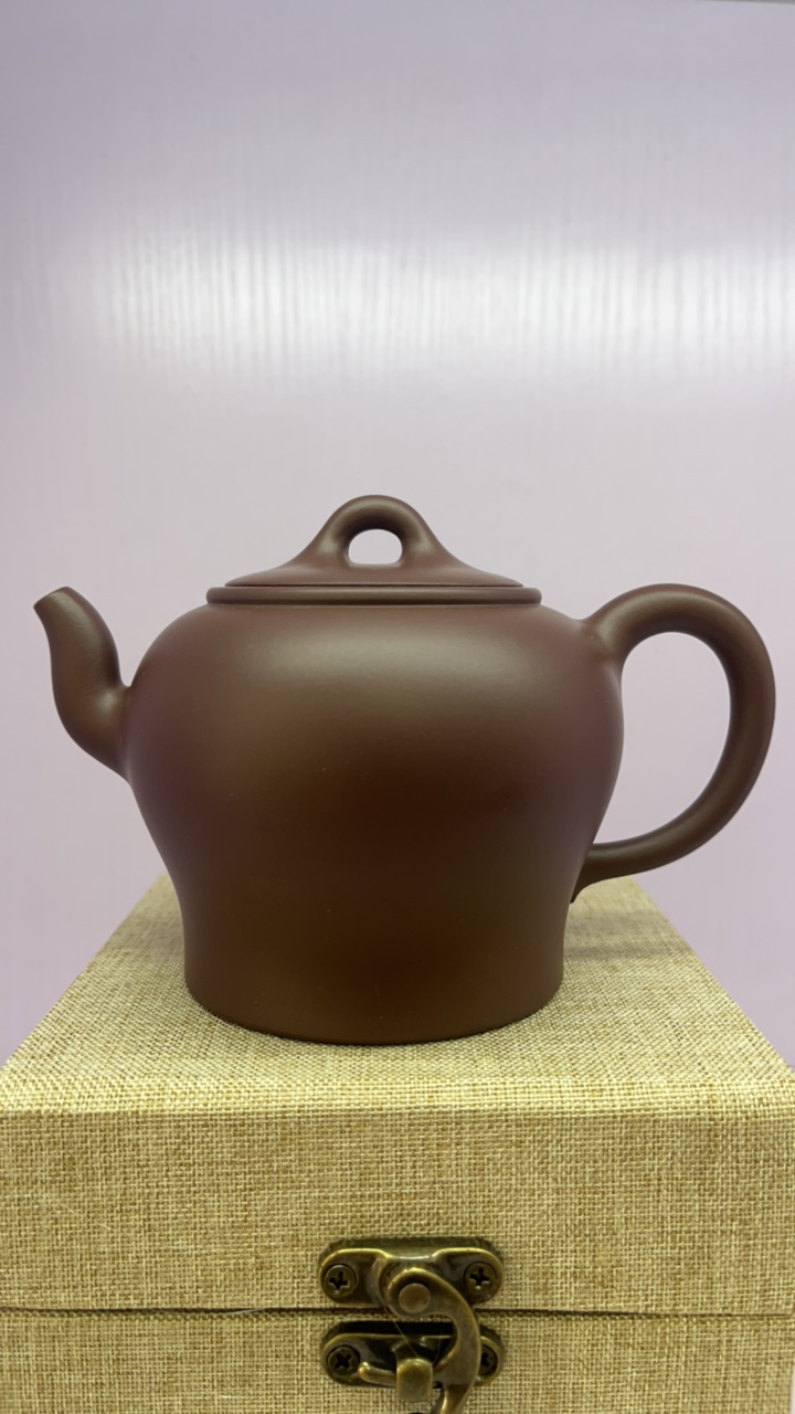 原创设计作品美人肩红泥牛盖紫砂壶茶壶圆壶茶具