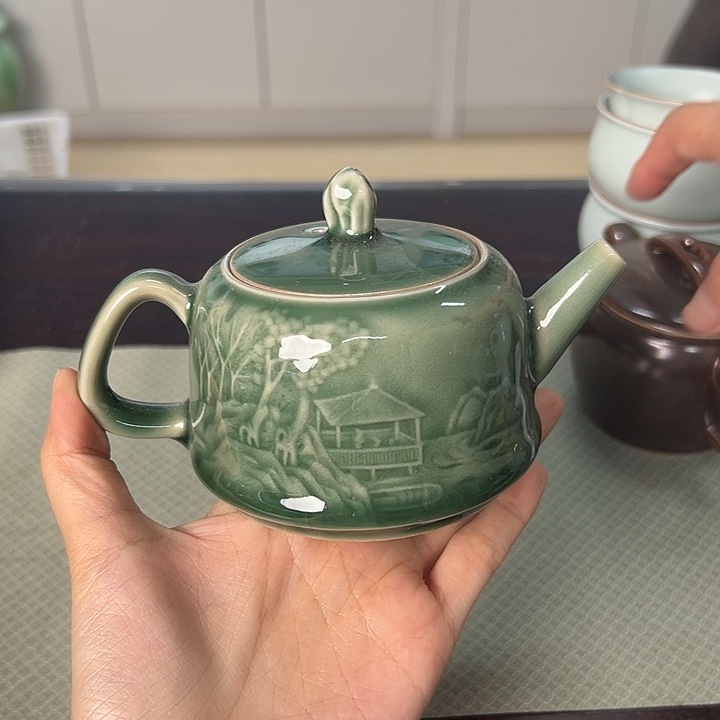 龙泉云间青瓷小米茶器