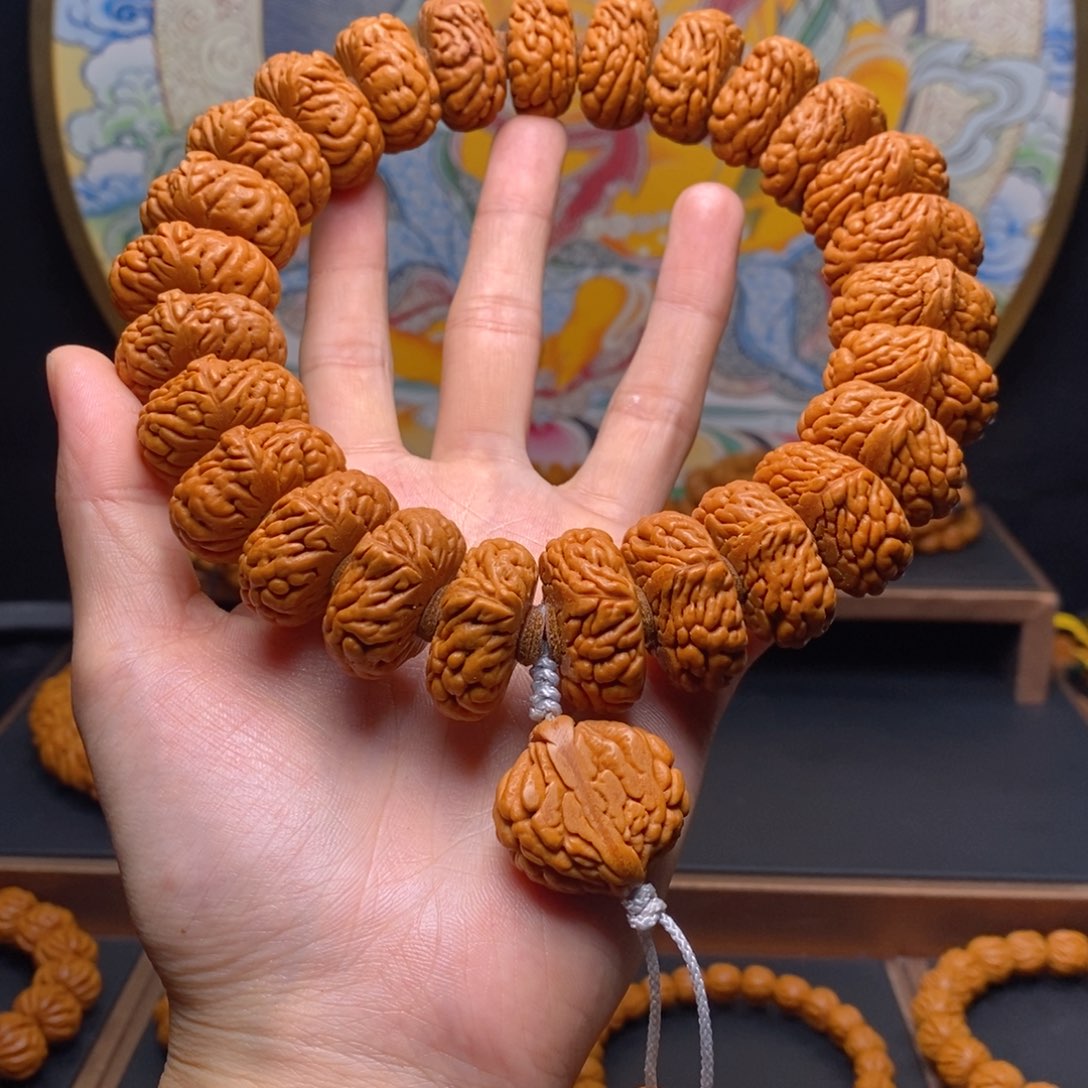 手串桃核欧*龙纹桃核麒麟