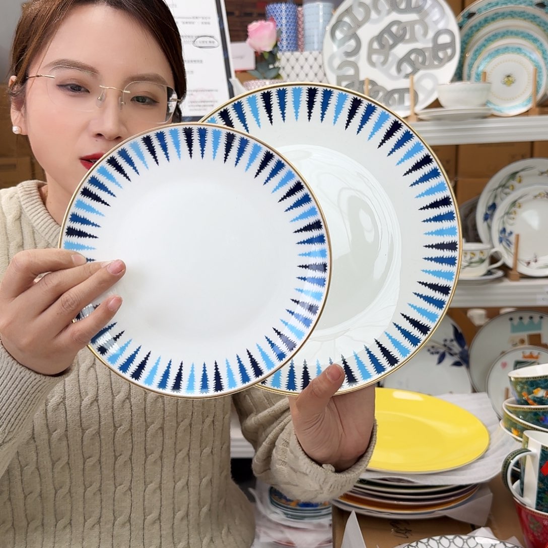 骨瓷高骨8英寸盘子口径20cm1只➕10.5英寸平盘27cm