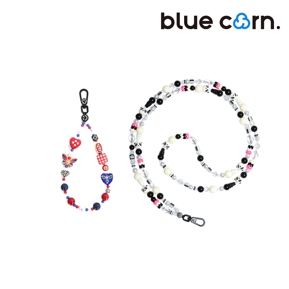 Bluecorn招财纳福熊猫挂绳通用腕带短链百搭创意串珠手机挂链挂绳
