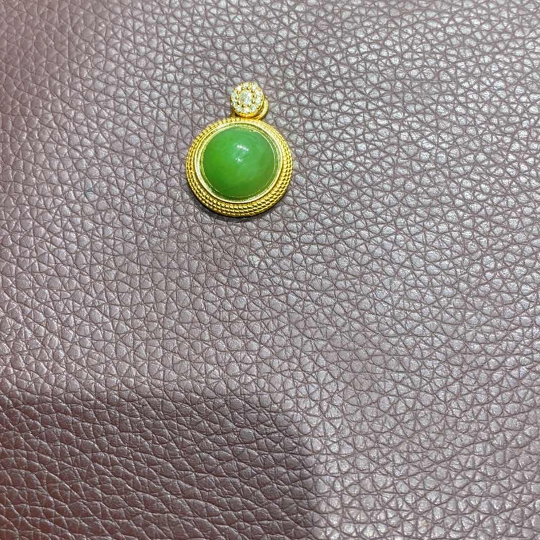 和田玉（碧玉）颈饰银S925镶嵌