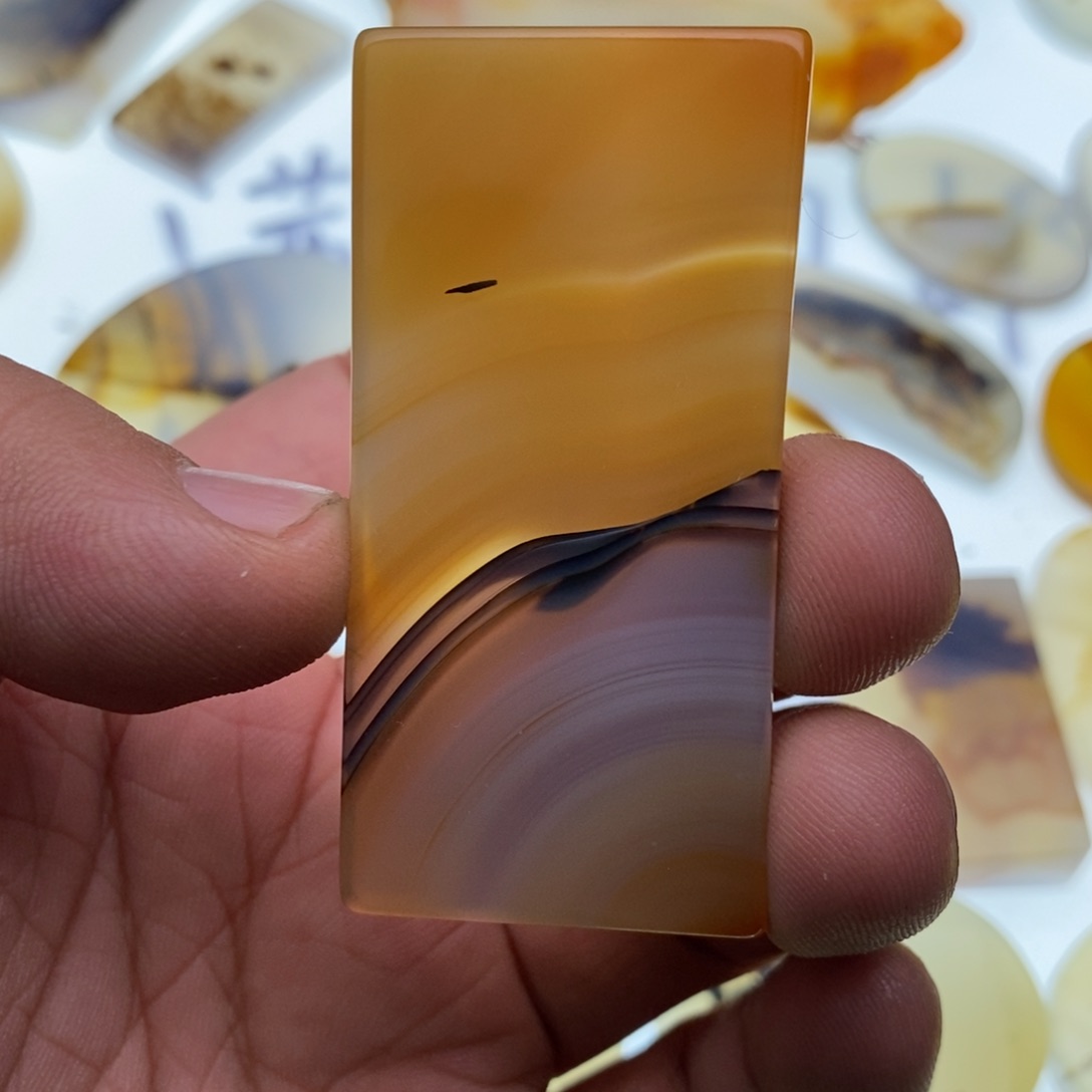 玛瑙/玉髓牌子足银镀金镶嵌