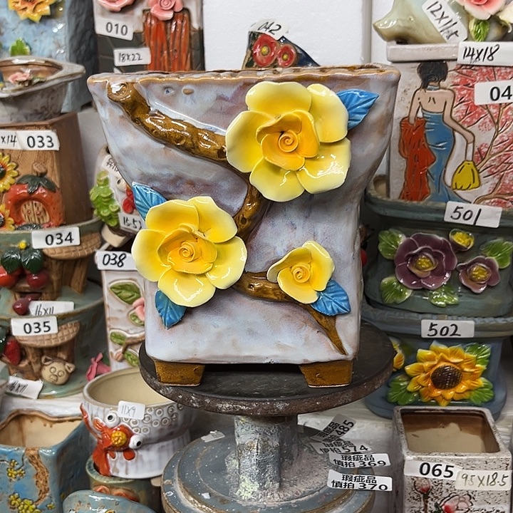 粗陶材质多肉花盆