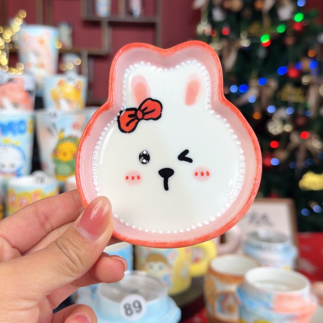 陶摆件景德镇手绘高温釉下彩