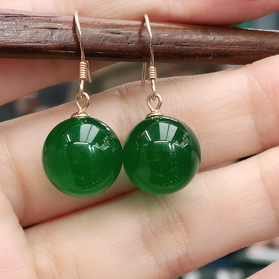 银S925镶嵌耳坠玛瑙/玉髓