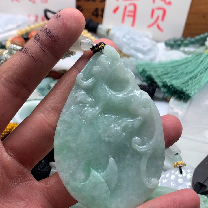 颈饰未镶嵌翡翠保真天然a货翡翠