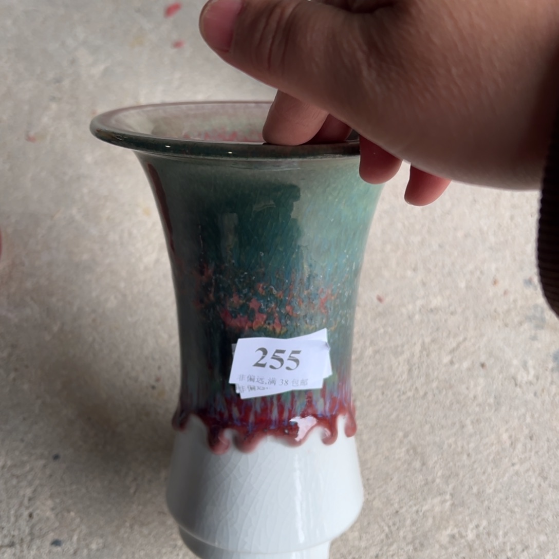 红陶口13高18 景德镇手工花盆