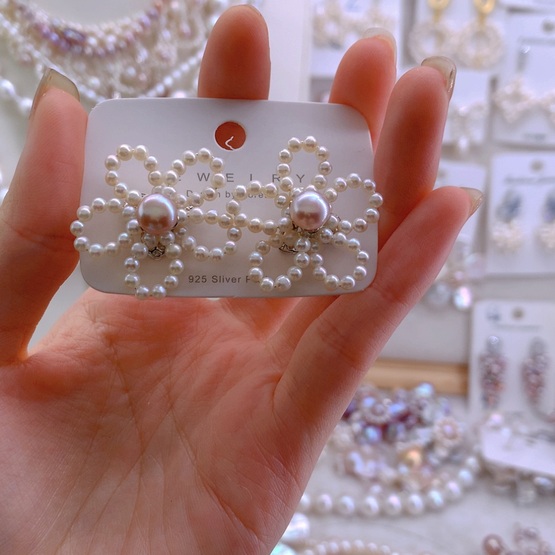 耳环未镶嵌淡水珍珠