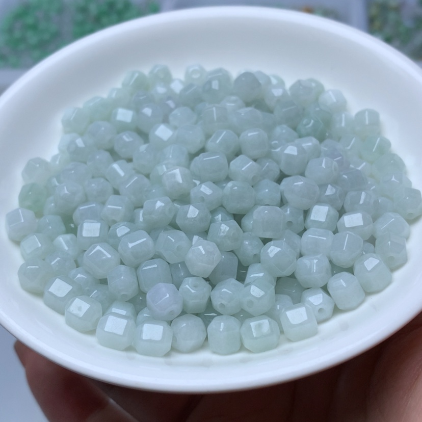 【闪购商品】未镶嵌手链翡翠卡6冰晴六棱珠30颗