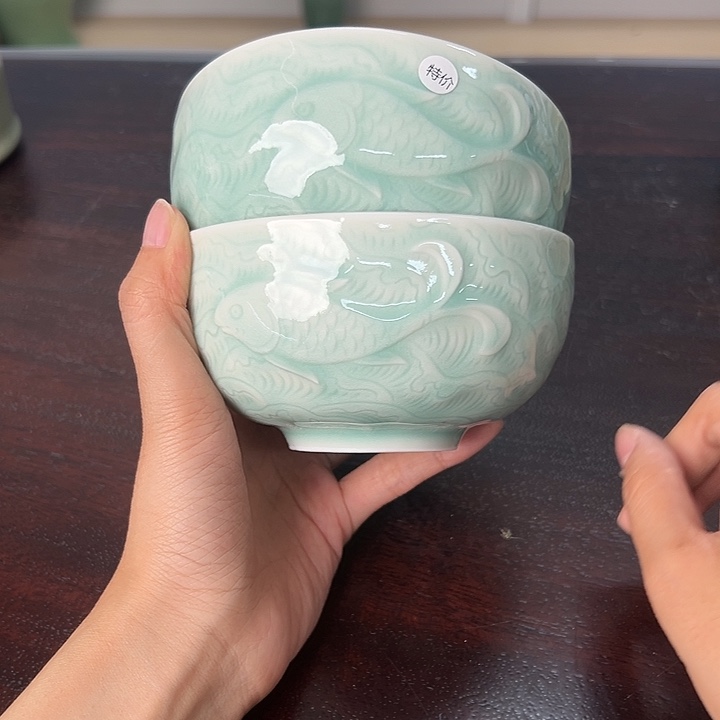 龙泉云间青瓷小米茶器
