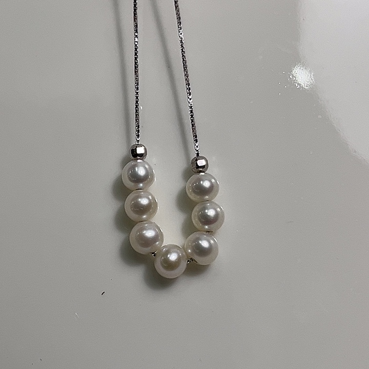 淡水珍珠颈饰银S925镶嵌