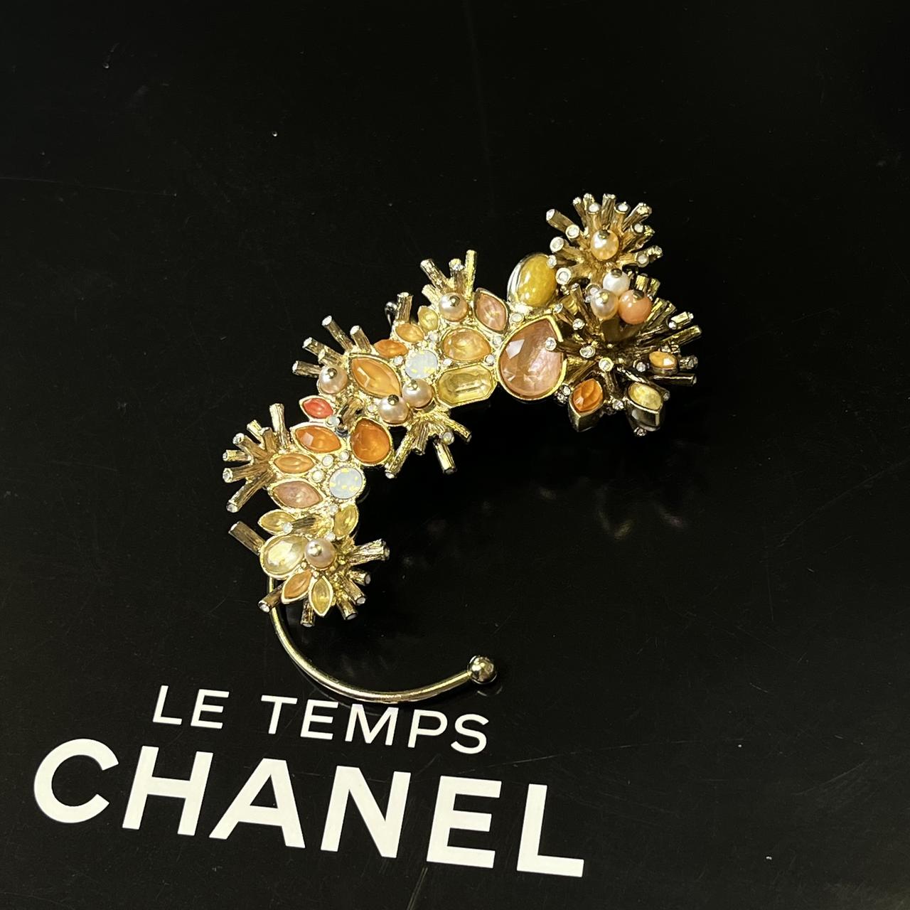 Chanel彩钻繁花耳饰耳夹耳廓夹