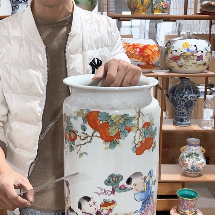 瓷片景德镇直筒童子陶瓷