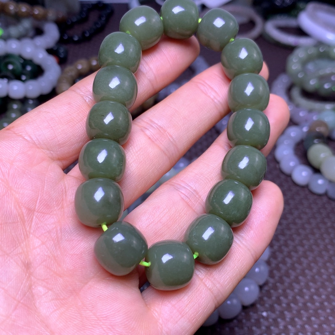 和田玉未镶嵌手串14