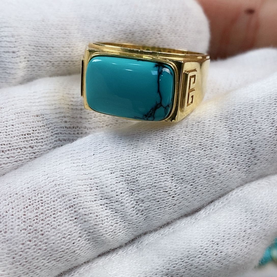 绿松石配饰18K金镶嵌