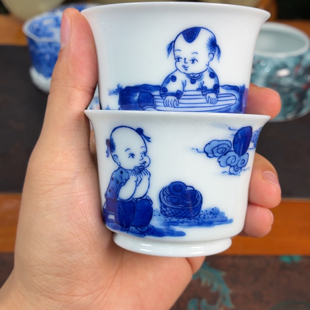 杯子瓷瓷姑娘景德镇陶瓷艺术