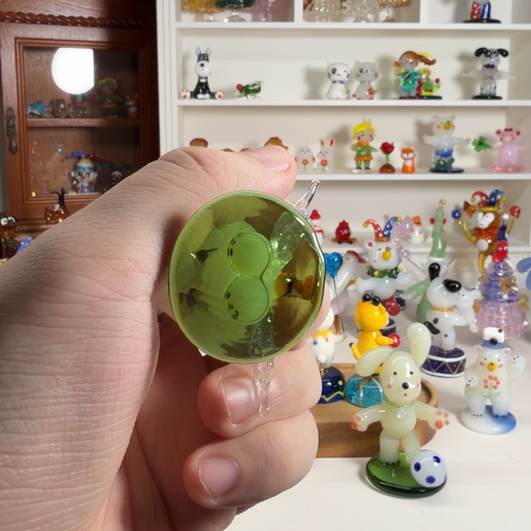 琉璃手工艺品绿色地盘小4个