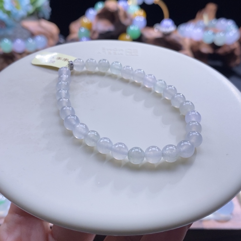 【闪购商品】翡翠手串未镶嵌白冰手串卡5+