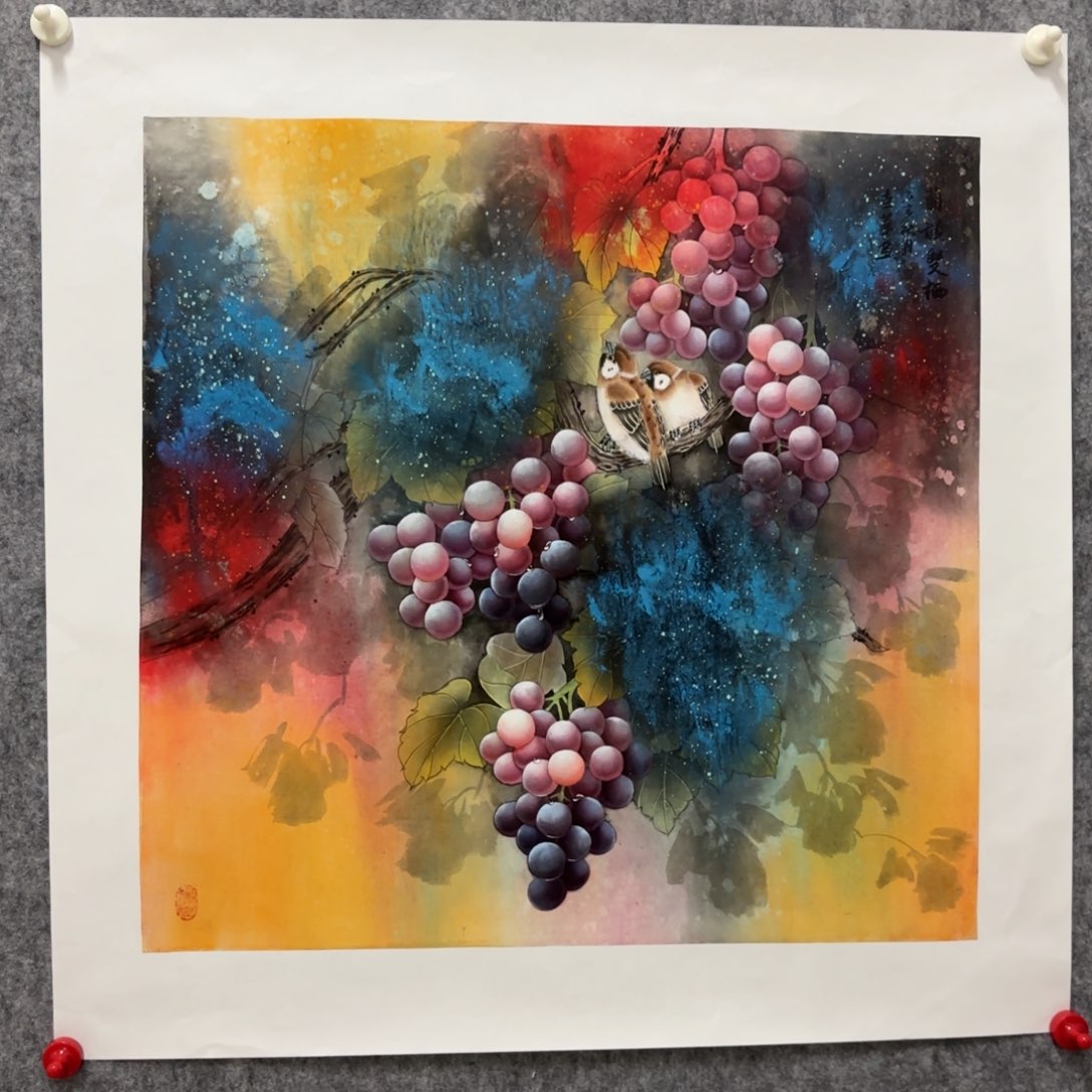 国画陆远华老师国画山水画精品花鸟