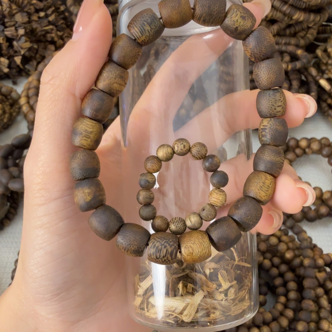 沉香沉香碎屑鼓珠09单圈多样性发一