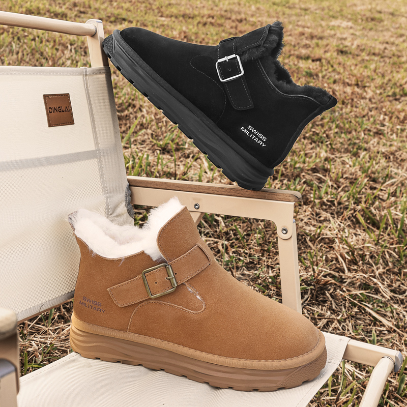 系带雪地靴保暖胶粘时尚雪地靴冬季秋冬靴子休闲潮流2003