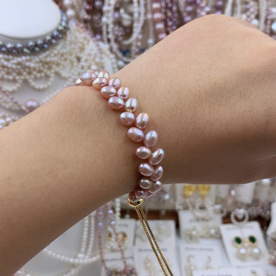 项链银S925镶嵌淡水珍珠