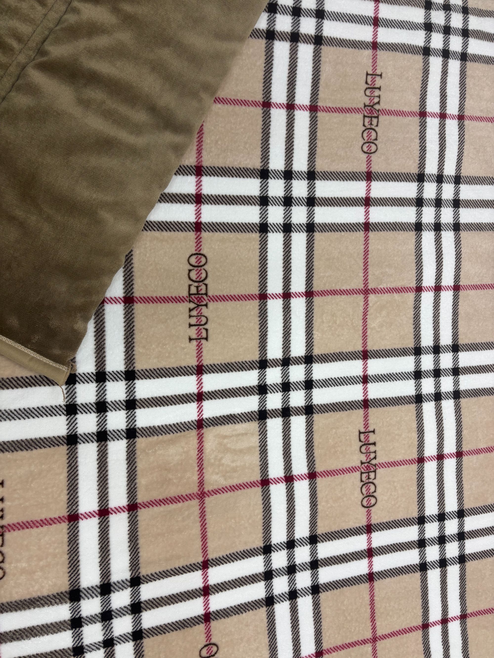 加厚保暖一体冬被加厚绒被加绒双面冬被格子款1.5米*2米