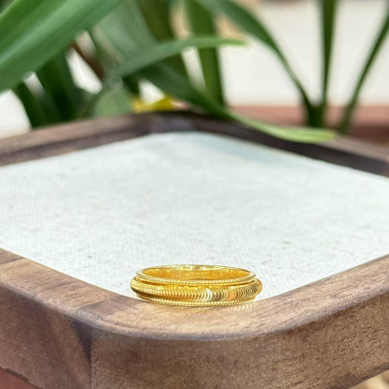 江江X【转动猫眼】足金999，5g精工戒指