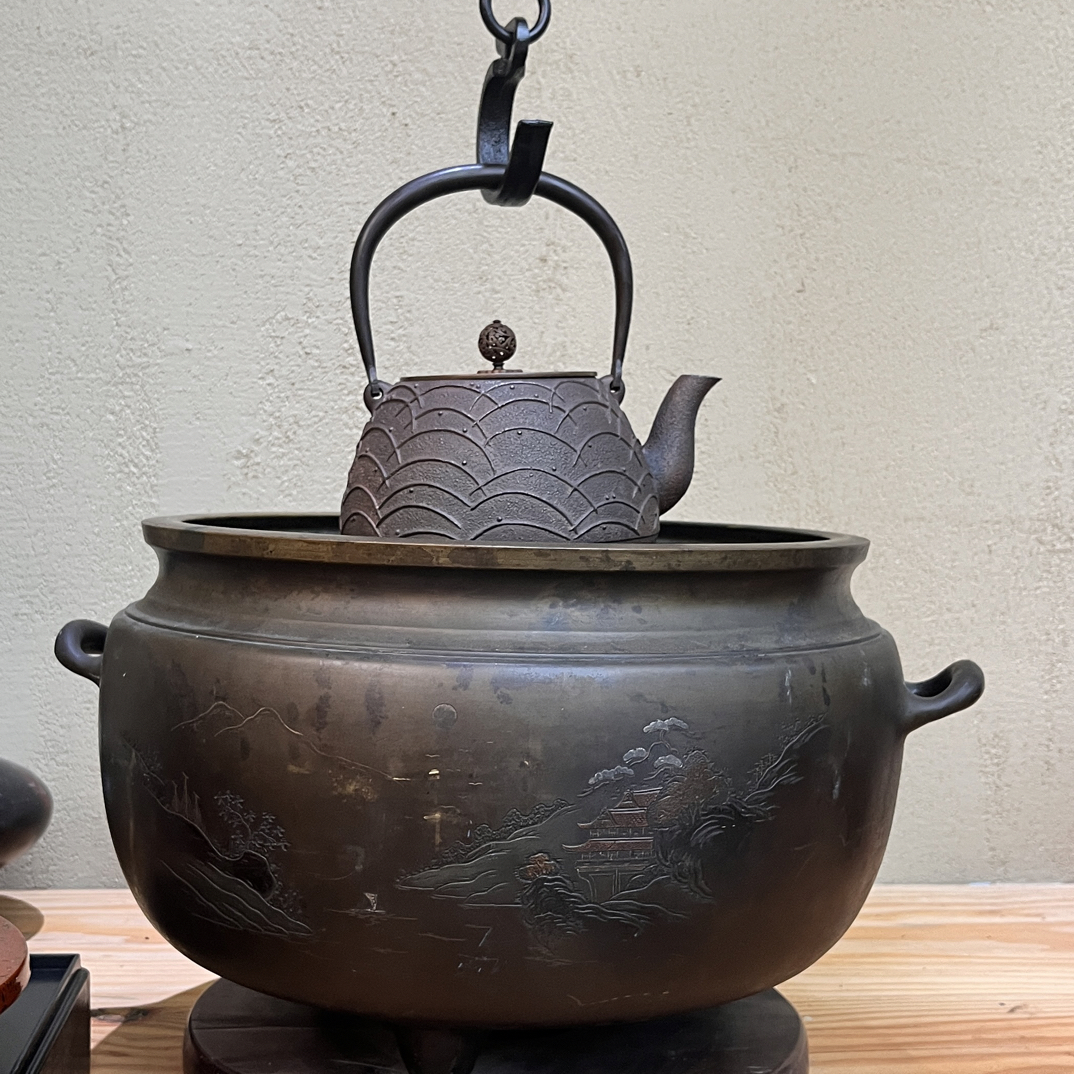 日本原版赤目海浪砂铁壶纯手工铁壶铸铁泡茶壶家用煮茶壶套.