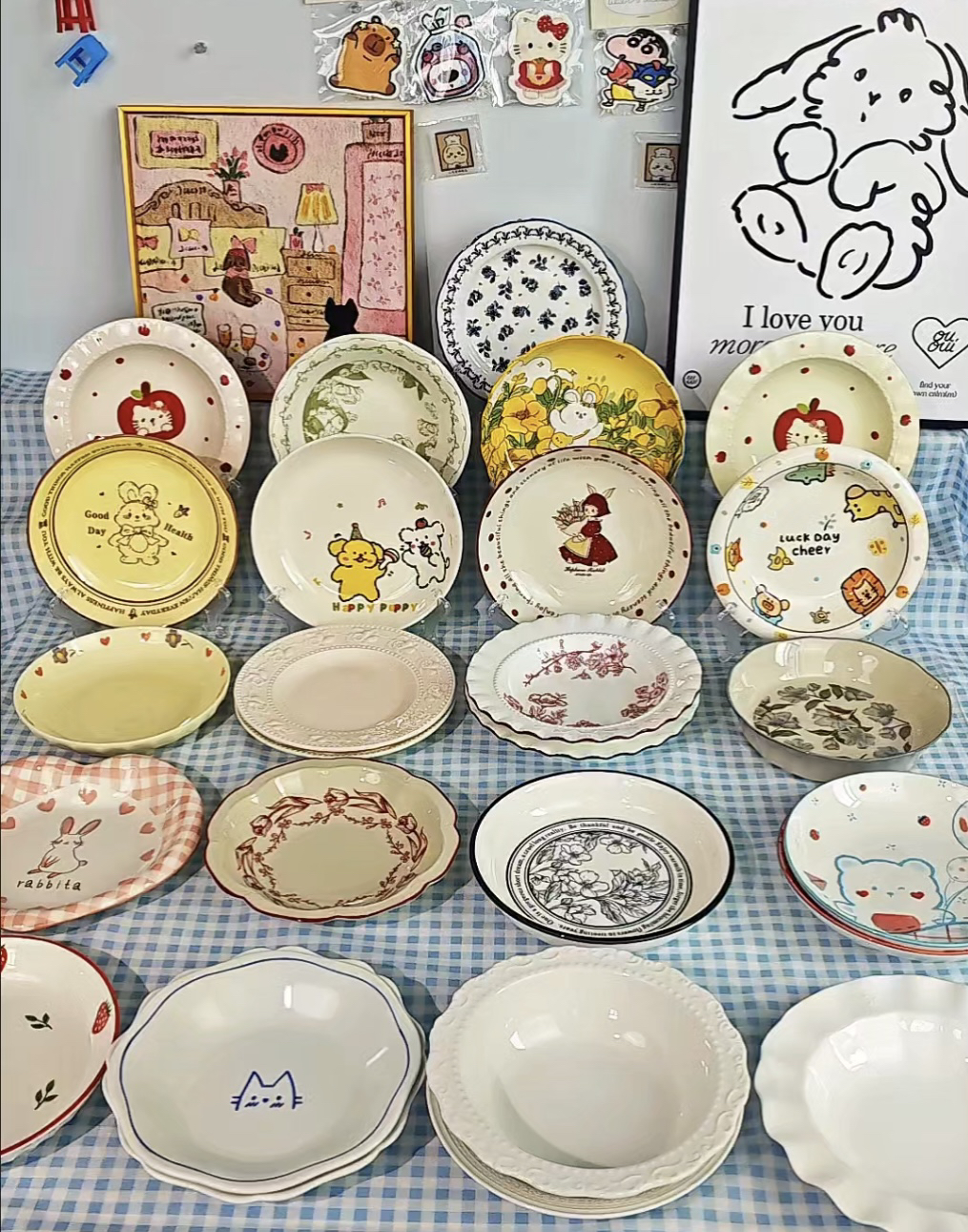 001-200微瑕【先在1号链接选款看规则再下单】创意陶瓷餐盘可爱卡通
