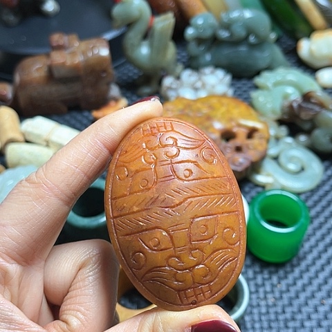 白玉菩提吊坠摆件