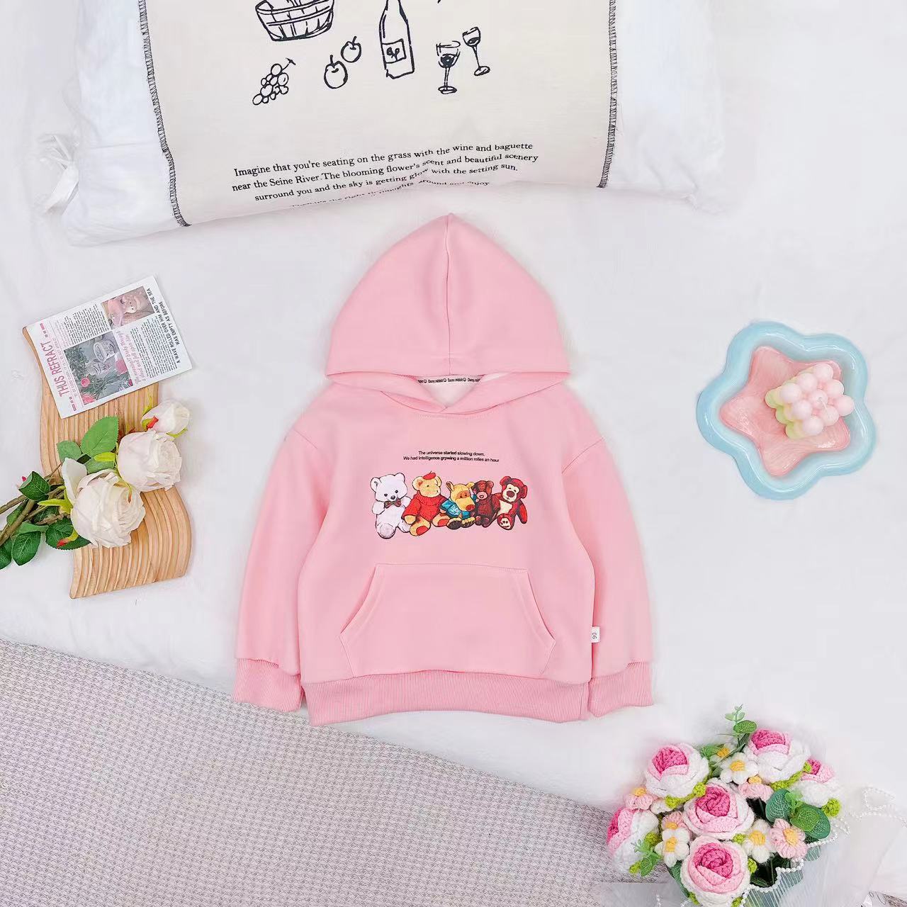 【Dannirabbit】女童可爱小熊连帽百搭卫衣.D-FA679