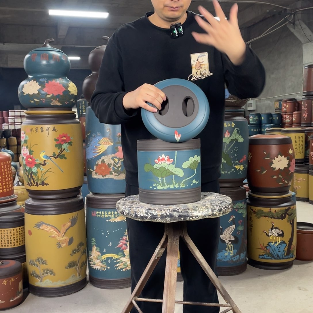 宜兴原矿紫砂茶叶罐