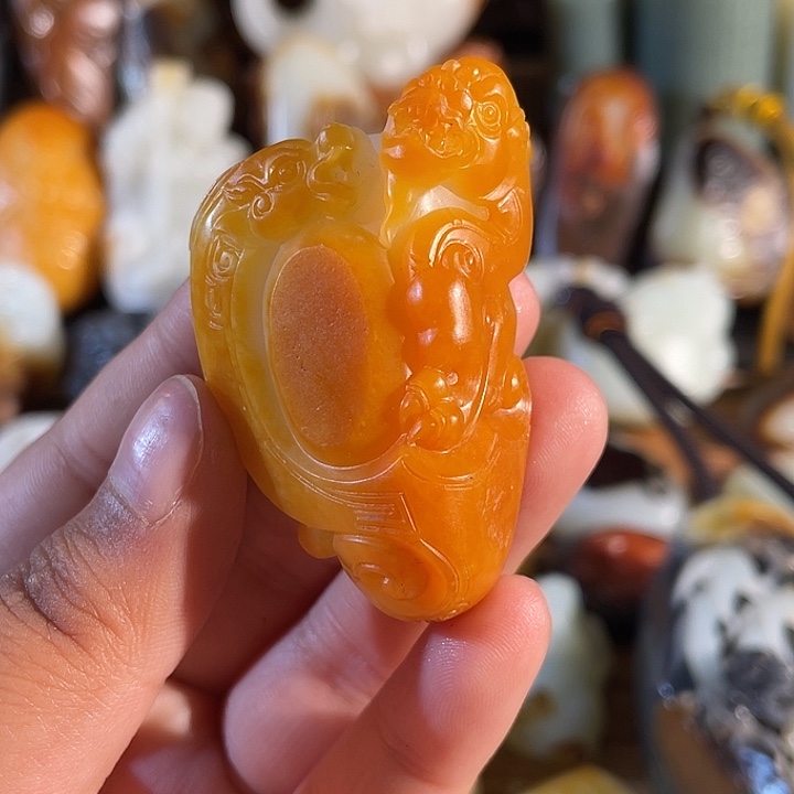 和田玉未镶嵌挂件L*N