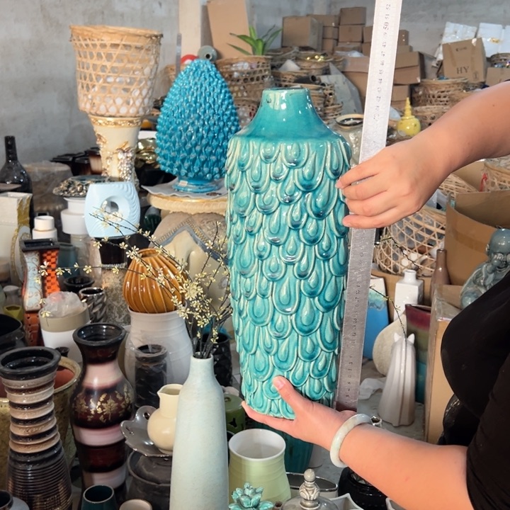 瓶高度43厘米口径4厘米微瑕捡漏干裂