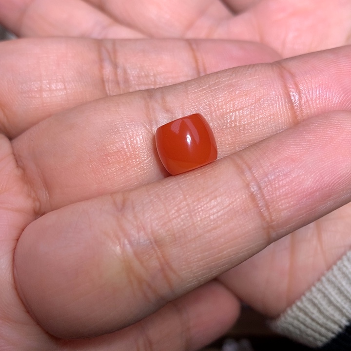 南红玛瑙直切9×8未镶嵌保山满沙 微微过渡