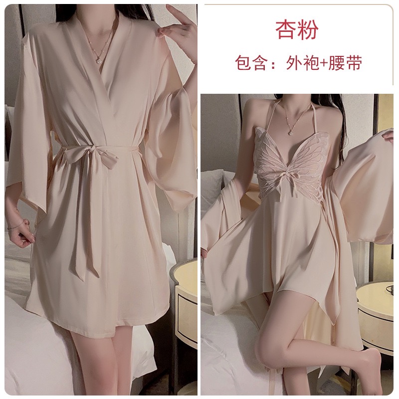 【紫色韵味】蝴蝶D4（80-160斤）浪漫性感镂空战袍吊带连衣裙