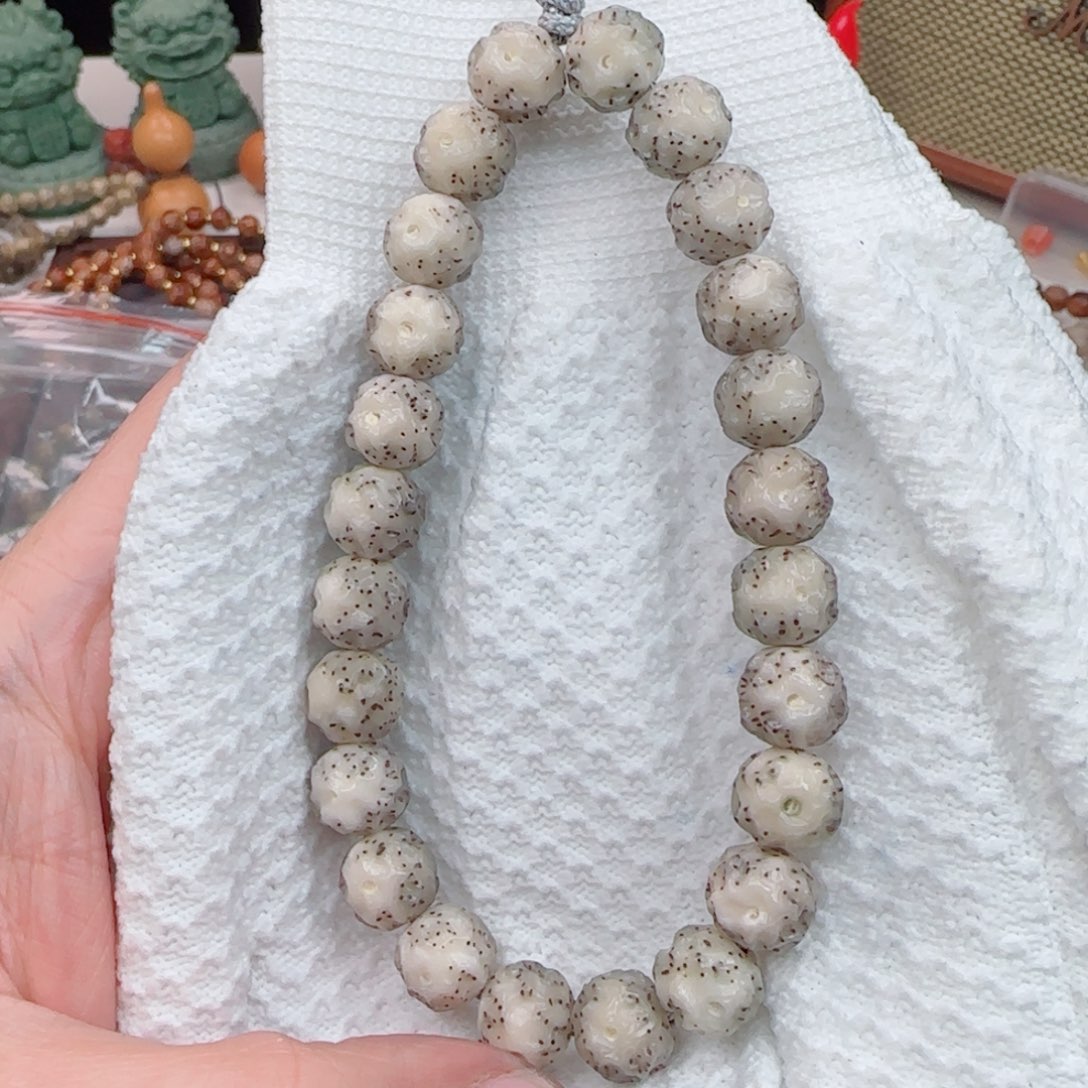 初***秋手串星月菩提白冰糖月朗星稀精工爆米花10.5改