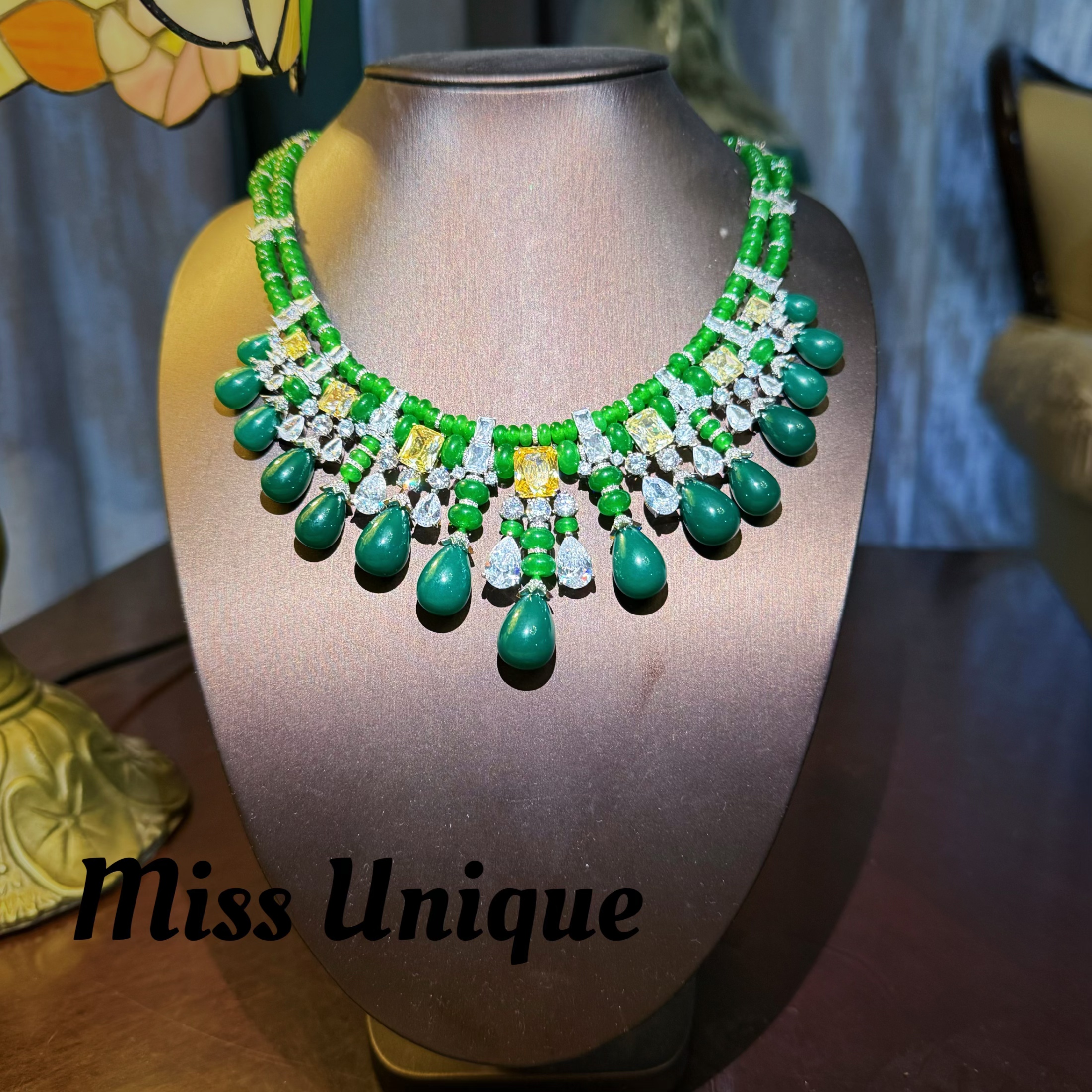   S2145意大利绿色银河传说系列项链