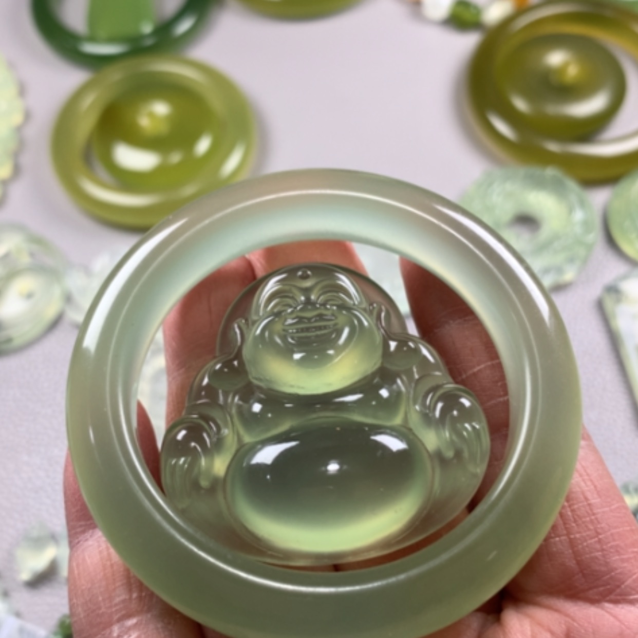 【闪购商品】未镶嵌蛇纹石玉2025新款岫玉小*?