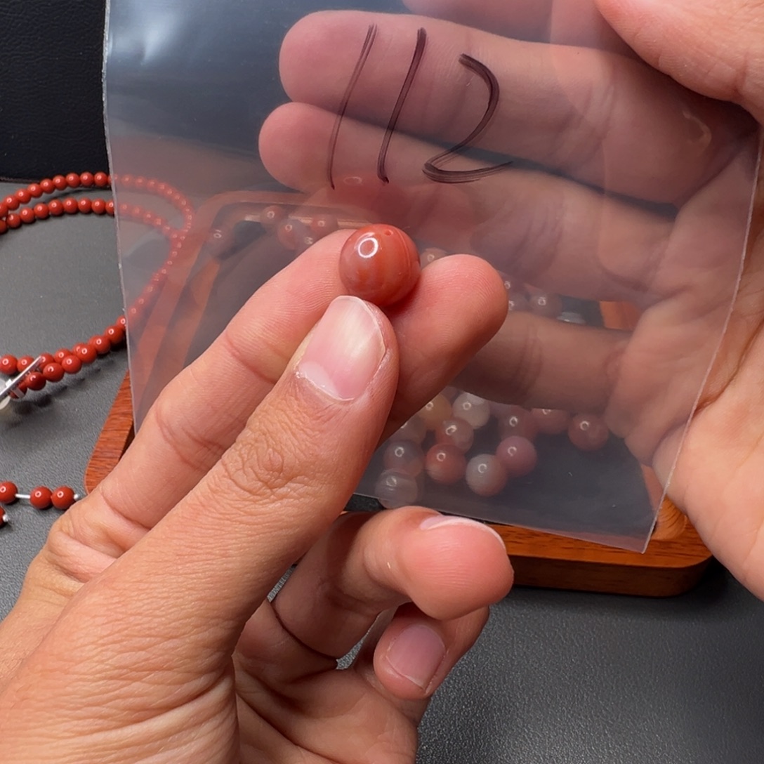 南红玛瑙未镶嵌112号南红单珠12+