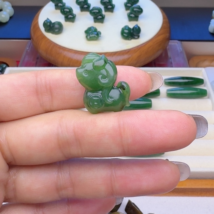 白***芍和田玉（糖玉）未镶嵌车挂