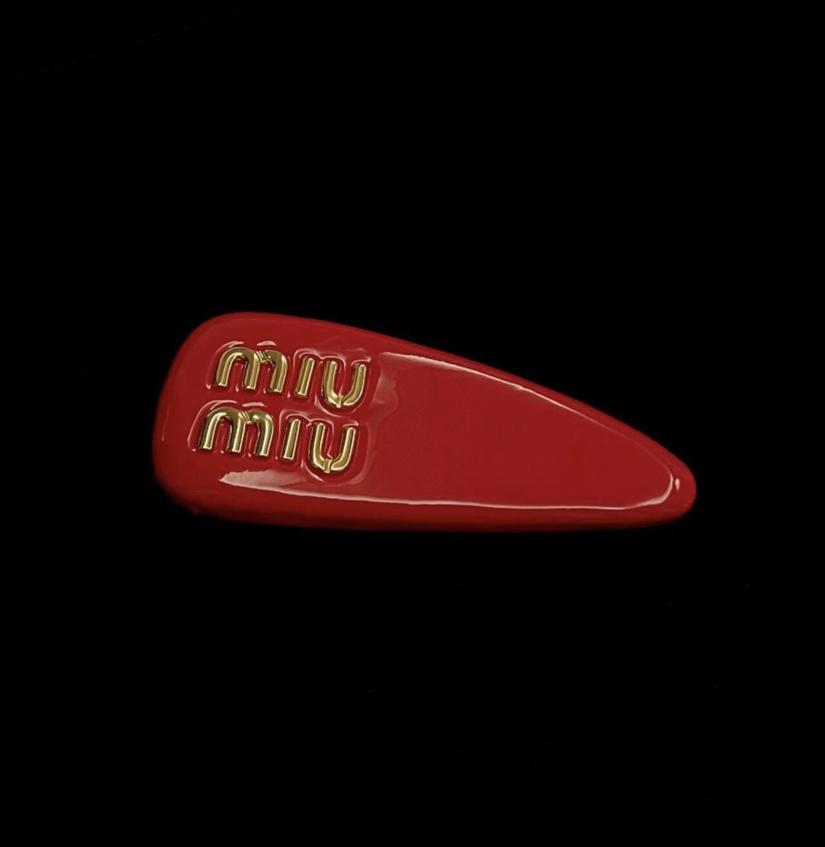95新 MIU MIU/缪缪 新年红 发夹 14244917