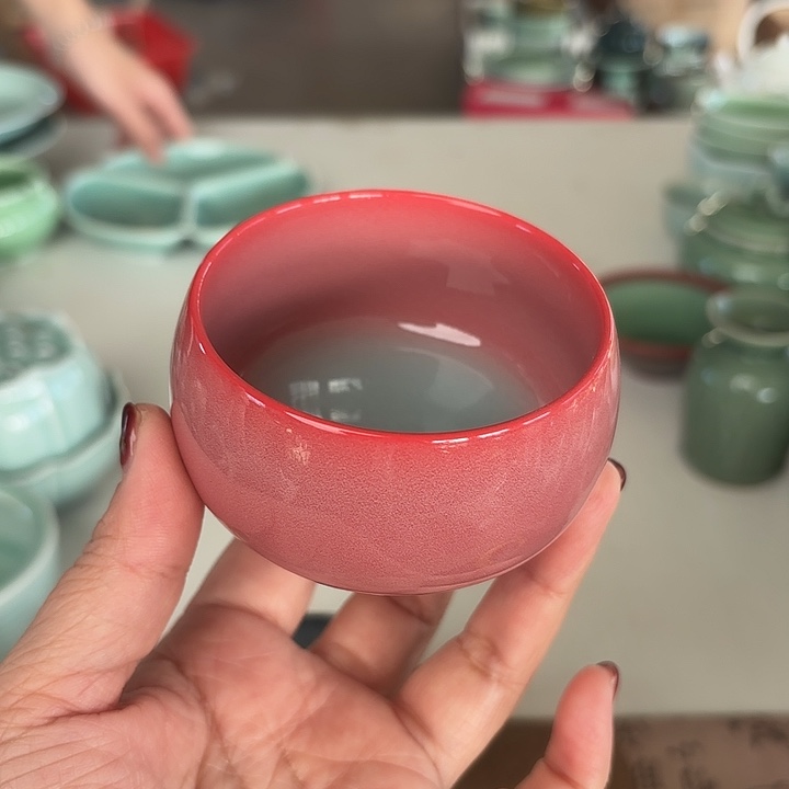 龙泉云间青瓷小米茶器