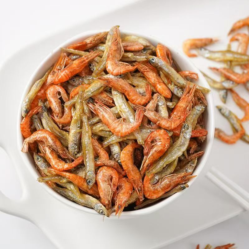 太湖农家小鱼小虾混合干货柴火焙干淡水河鱼河虾干下饭菜